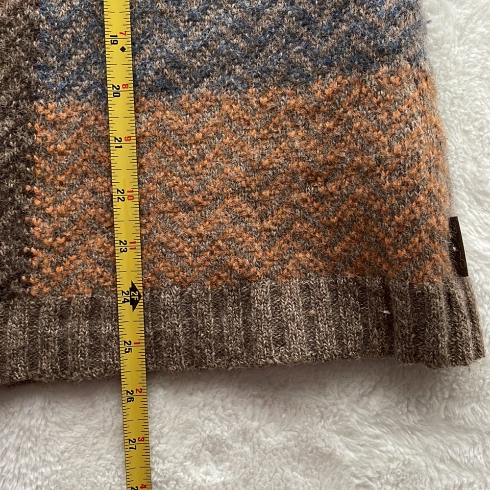 Vintage Woolrich Patchwork Chevron Knit Pattern Lambswool Sweater Vest Size L** - Picture 8 of 12